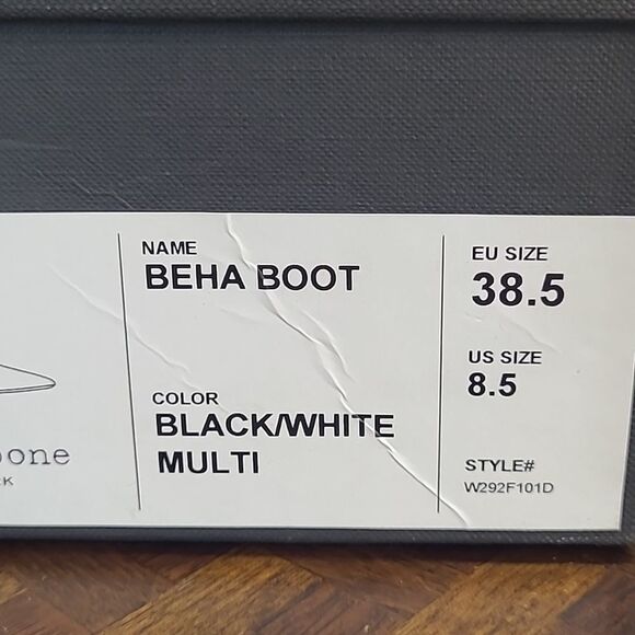 NIB Rag & Bone Beha Black/White Python Boot **sold out online** - Picture 15 of 16